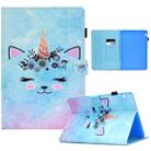 For Huawei MediaPad T3 10 Sewing Pen Slot Leather Tablet Case(Wildebeest) - 1