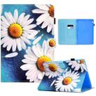 For Huawei MediaPad T5 Sewing Pen Slot Leather Tablet Case(Sunflower) - 1