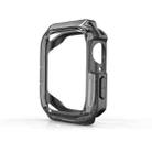 Transparent Two-color Armor Case For Apple Watch Series 9 / 8 / 7 41mm(Transparent Black) - 1