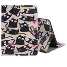 For iPad 5 & 6 Colored Drawing Pattern Horizontal Flip PU Leather Case with Holder & Card Slots & Wallet & Sleep / Wake-up Function(Little Cat) - 1