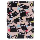 For iPad 5 & 6 Colored Drawing Pattern Horizontal Flip PU Leather Case with Holder & Card Slots & Wallet & Sleep / Wake-up Function(Little Cat) - 3