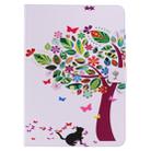 For iPad 5 & 6 Colored Drawing Pattern Horizontal Flip PU Leather Case with Holder & Card Slots & Wallet & Sleep / Wake-up Function(Cat and Tree) - 2