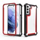 For Samsung Galaxy S22 5G Double-Sided Full Coverage TPU + Acrylic Phone Case(Black+Red) - 1