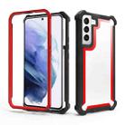 For Samsung Galaxy S22+ 5G Double-Sided Full Coverage TPU + Acrylic Phone Case(Black+Red) - 1