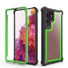 For Samsung Galaxy S22 Ultra 5G Double-Sided Full Coverage TPU + Acrylic Phone Case(Black+Green) - 1