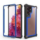 For Samsung Galaxy S22 Ultra 5G Double-Sided Full Coverage TPU + Acrylic Phone Case(Black+Blue) - 1