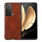 For Honor Magic V Business Style Leather Protective Phone Case(Brown) - 1