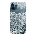 For iPhone 12 mini Gradient Lace Transparent TPU Phone Case (White) - 1