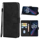 Leather Phone Case For OPPO Realme 9 Pro+(Black) - 1