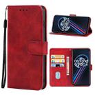 Leather Phone Case For OPPO Realme 9 Pro+(Red) - 1