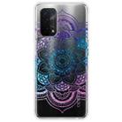 For OPPO A54 5G / A74 5G / A93 5G Gradient Lace Transparent TPU Phone Case(Purple Blue Red) - 1