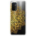 For OPPO A54 5G / A74 5G / A93 5G Gradient Lace Transparent TPU Phone Case(Gold) - 1