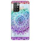 For Xiaomi Redmi 10 Gradient Lace Transparent TPU Phone Case(Green Blue Purple) - 1