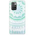 For Xiaomi Redmi 10 Gradient Lace Transparent TPU Phone Case(Green White) - 1