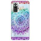 For Xiaomi Redmi Note 10 Pro 4G Gradient Lace Transparent TPU Phone Case(Green Blue Purple) - 1