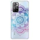 For Xiaomi Redmi Note 11 Gradient Lace Transparent TPU Phone Case(Purple Blue Red) - 1