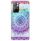 For Xiaomi Redmi Note 11 Gradient Lace Transparent TPU Phone Case(Green Blue Purple) - 1