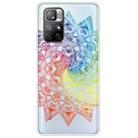For Xiaomi Redmi Note 11 Gradient Lace Transparent TPU Phone Case(Whirlwind Colorful) - 1