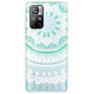 For Xiaomi Redmi Note 11 Pro / 11 Pro+ Gradient Lace Transparent TPU Phone Case(Green White) - 1