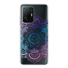 For Xiaomi Mi 11T Gradient Lace Transparent TPU Phone Case(Purple Blue Red) - 1