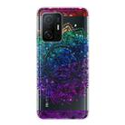 For Xiaomi Mi 11T Gradient Lace Transparent TPU Phone Case(Green Blue Purple) - 1