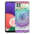 For Samsung Galaxy A03 EU Version Gradient Lace Transparent TPU Phone Case(Green Blue Purple) - 1