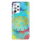 For Samsung Galaxy A32 4G Gradient Lace Transparent TPU Phone Case(Gold Elephant) - 1