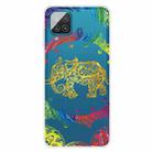 For Samsung Galaxy A42 5G Gradient Lace Transparent TPU Phone Case(Gold Elephant) - 1