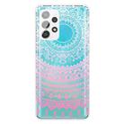 For Samsung Galaxy A72 5G / 4G Gradient Lace Transparent TPU Phone Case(Gradient Pink) - 1