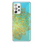 For Samsung Galaxy A72 5G / 4G Gradient Lace Transparent TPU Phone Case(Gold) - 1