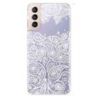 For Samsung Galaxy S21 5G Gradient Lace Transparent TPU Phone Case(White) - 1