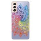 For Samsung Galaxy S21+ 5G Gradient Lace Transparent TPU Phone Case(Whirlwind Colorful) - 1