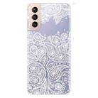 For Samsung Galaxy S21+ 5G Gradient Lace Transparent TPU Phone Case(White) - 1