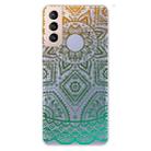 For Samsung Galaxy S22+ 5G Gradient Lace Transparent TPU Phone Case(Gradient Green) - 1