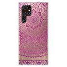 For Samsung Galaxy S22 Ultra 5G Gradient Lace Transparent TPU Phone Case(Rose Red) - 1