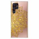 For Samsung Galaxy S22 Ultra 5G Gradient Lace Transparent TPU Phone Case(Gold) - 1