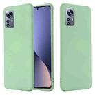 For Xiaomi 12 / 12X Pure Color Liquid Silicone Phone Case(Green) - 1