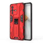 For vivo S12 Pro Supersonic PC + TPU Shock-proof Phone Case with Holder(Red) - 1