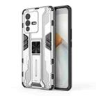 For vivo S12 Pro Supersonic PC + TPU Shock-proof Phone Case with Holder(Silver) - 1
