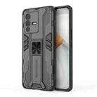 For vivo S12 Pro Supersonic PC + TPU Shock-proof Phone Case with Holder(Black) - 1