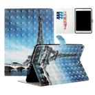 For iPad 10.5 / 10.2 Colored Drawing Horizontal Flip Leather with Holder & Card Slot & Wallet Sleep / Wake-up Function(Blue Tower) - 1