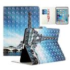 For iPad 2 / 3 / 4 Colored Drawing Horizontal Flip Leather with Holder & Card Slot & Wallet Sleep / Wake-up Function(Blue Tower) - 1