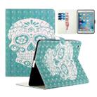 For iPad 2 / 3 / 4 Colored Drawing Horizontal Flip Leather with Holder & Card Slot & Wallet Sleep / Wake-up Function(Green Ghost Head) - 1
