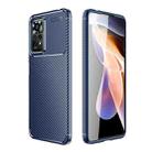 For Xiaomi Redmi Note 11 Pro Overseas Version Carbon Fiber Texture Shockproof TPU Phone Case(Blue) - 1