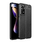 For Xiaomi Redmi Note 11 Pro 4G / 5G Global / Note 12 4G Global Litchi Texture Shockproof Phone TPU Case(Black) - 1