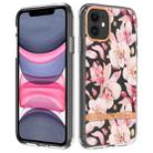 For iPhone 11 Flowers and Plants Series IMD TPU Phone Case (Pink Gardenia) - 1