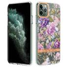 For iPhone 11 Pro Max Flowers and Plants Series IMD TPU Phone Case (Purple Peony) - 1
