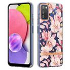 For Samsung Galaxy A03s Flowers and Plants Series IMD TPU Phone Case(Pink Gardenia) - 1