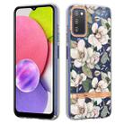 For Samsung Galaxy A03s Flowers and Plants Series IMD TPU Phone Case(Green Gardenia) - 1