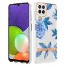 For Samsung Galaxy A22 4G EU Version / M32 International Version Flowers and Plants Series IMD TPU Phone Case(Orchid Peony) - 1